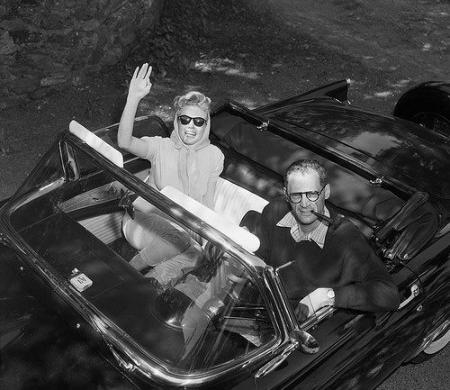 Marilyn Monroe and Arthur Miller in 1956 Thunderbird